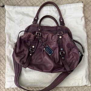 Marc By Marc Jacobs Deep Plum Leather Shoulder Bag